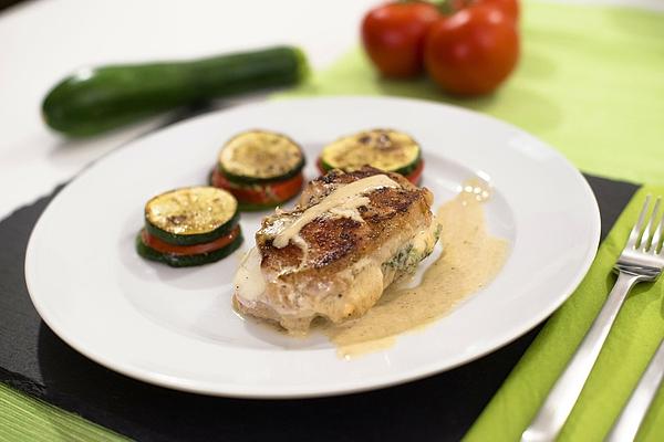 Pork Tenderloin, Filled with Spinach and Mozzarella