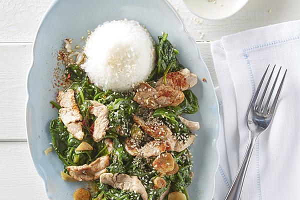 Pork with Spinach
