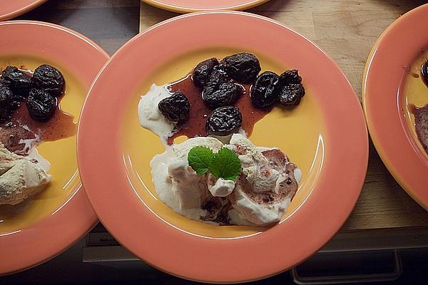 Port Wine – Prunes on Cinnamon Ice Cream