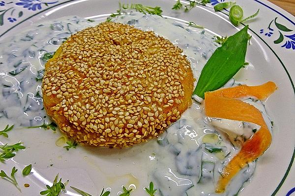 Potato and Carrot Meatballs with Garlic Sour Cream