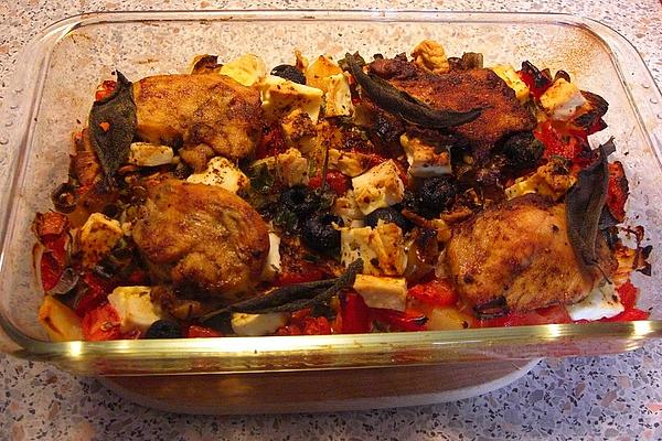 Potato and Feta Casserole with Sun-dried Tomatoes
