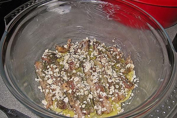 Potato Casserole with Oil Sardines and Pork Belly