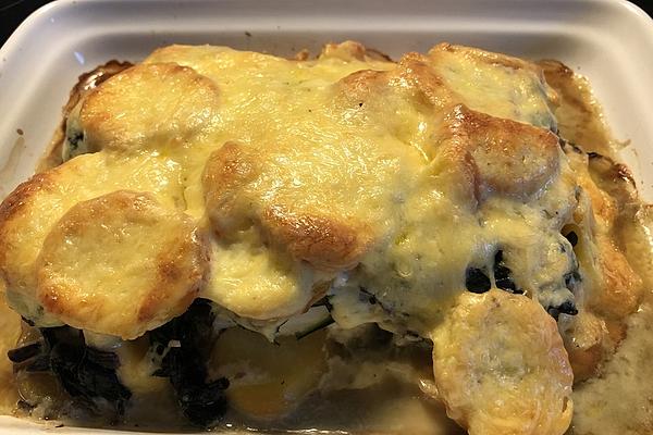 Potato – Fish – Casserole with Spinach