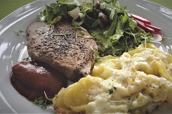 Potato Gratin from Microwave