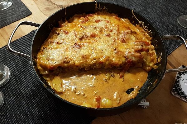 Potato Mince Casserole with Peppers