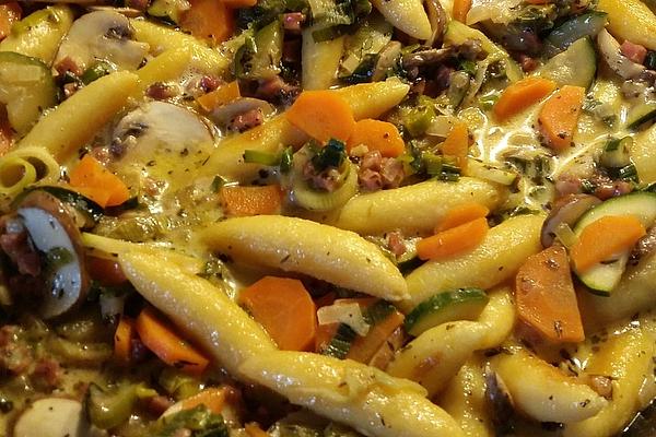 Potato Noodles – Mushroom Pan