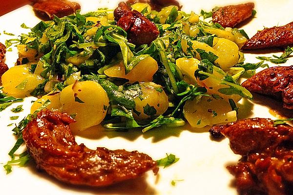 Potato – Rocket Salad with Strips Of Chicken Breast