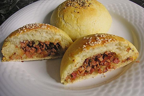 Potato Rolls with Ham Filling