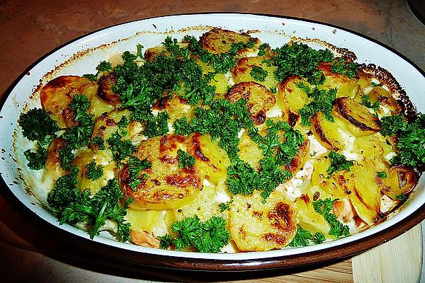 Potato – Smoked Salmon Gratin