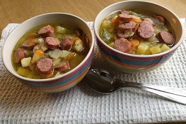 Potato Soup with Colorful Vegetables