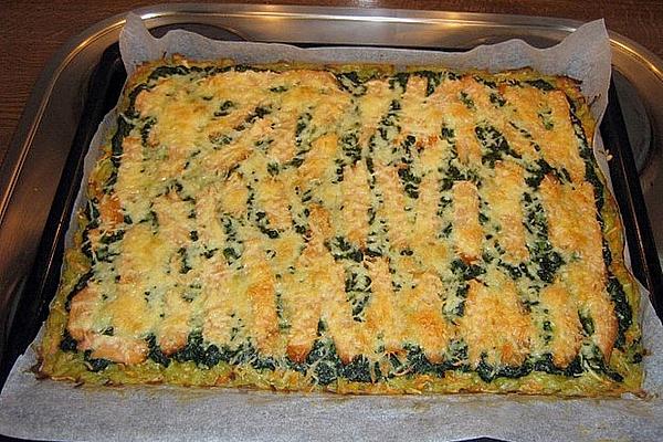 Potato – Spinach – Pizza with Smoked Salmon