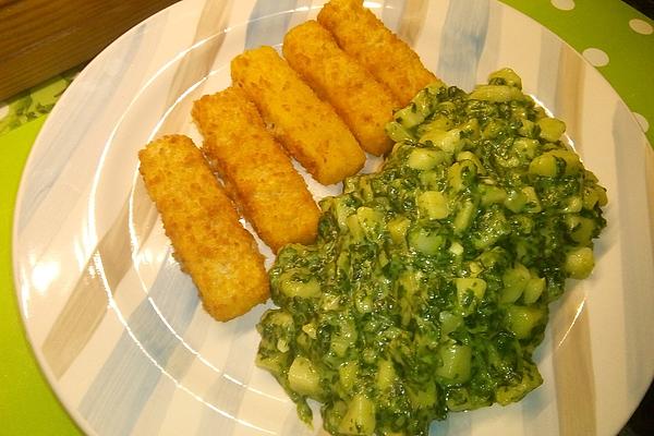 Potatoes in Creamed Spinach