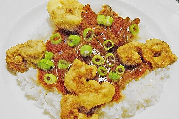 Prawns in Sweet and Sour Sauce