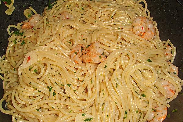 Prawns on Pasta