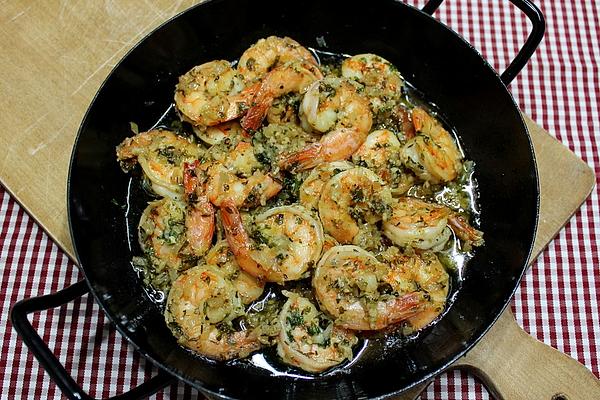 Prawns with Garlic and Herb Sauce
