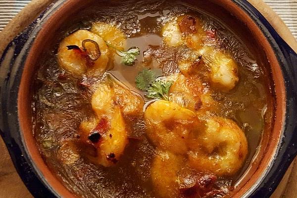 Prawns with Garlic, Oil and Piripiri