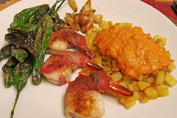 Prawns Wrapped in Serrano Ham