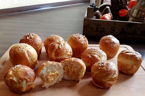 Pretzel Muffins with Obazda Filling