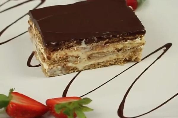 Pudding Shortbread Cake Without Baking