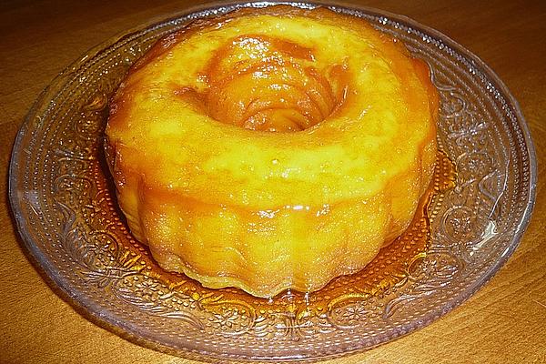 Pudding with Caramel Sauce from Portugal