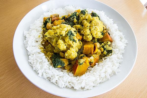Pumpkin and Cauliflower Curry