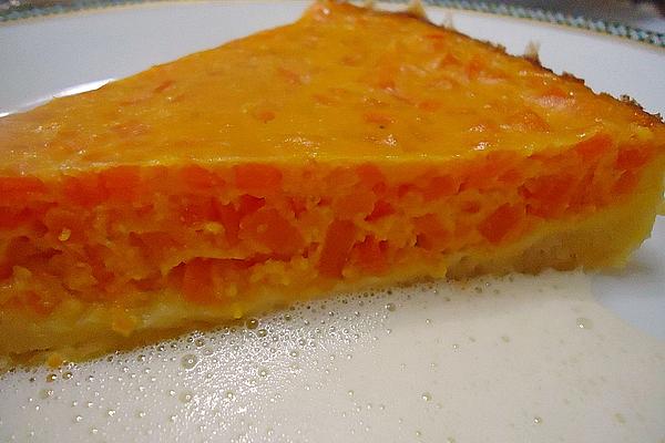 Pumpkin and Ginger Quiche with Cinnamon Sauce