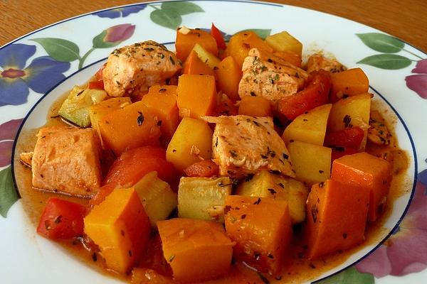 Pumpkin and Salmon Stew