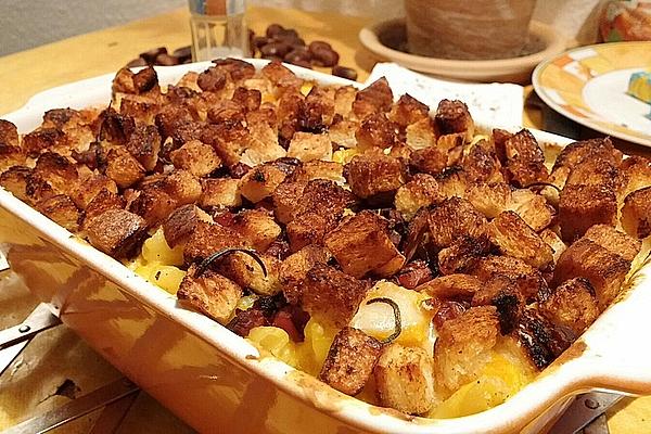 Pumpkin Pasta Bake with Parmesan Crust