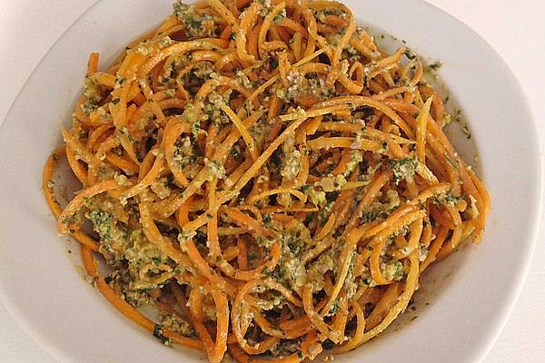 Pumpkin Spaghetti with Pesto Duo