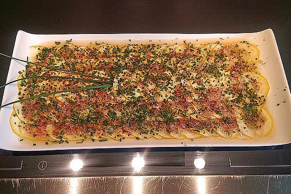 Pumpkin – Zucchini – Carpaccio with Ginger – Vinaigrette