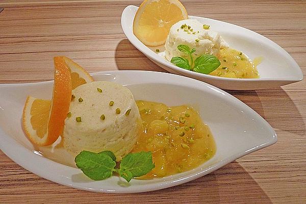 Quark Soufflé with Orange Compote
