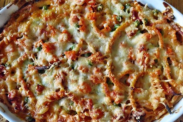 Quick Cheese – Vegetables – Ham – Pasta – Casserole