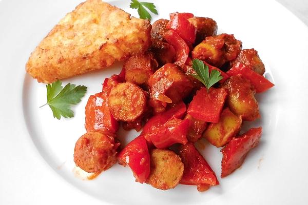 Quick Roasted Sausage with Paprika and Curry