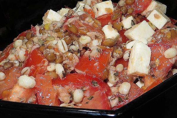 Quick Tomato Salad with Tuna and Mozzarella