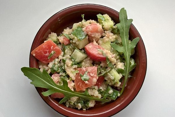 Quinoa and Rocket Salad with Lime and Yogurt Dressing
