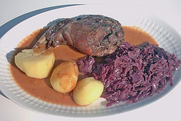 Rabbit in Red Wine – Creme Fraiche Sauce
