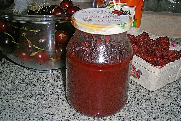 Raspberry and Cherry Jam with White Chocolate