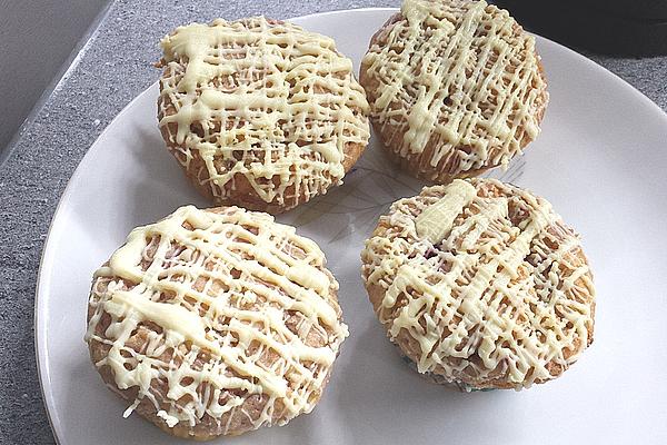 Raspberry Vanilla Muffins with White Chocolate