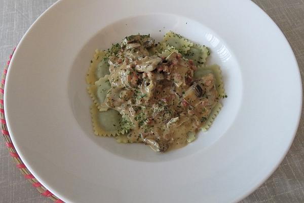 Ravioli Funghi with Mushroom Sauce