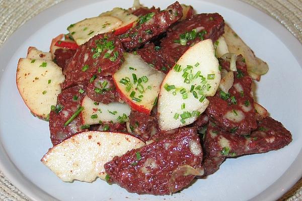 Red Sausage Salad with Apples