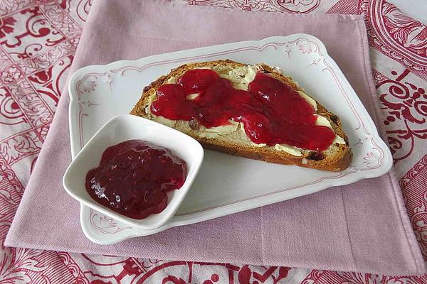 Rhubarb and Raspberry Jam with Vanilla