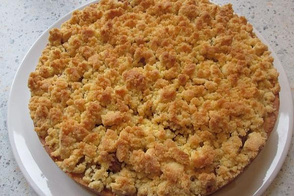 Rhubarb Cake with Vanilla Sprinkles