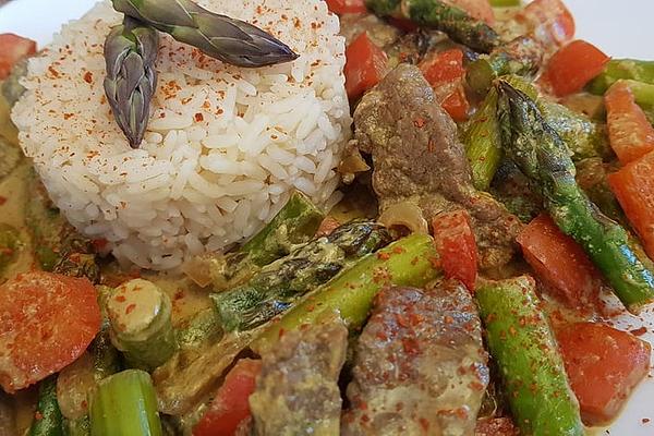 Roast Beef and Asparagus Pan