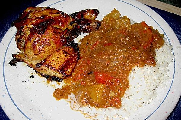 Roast Chicken with Sweet and Sour Sauce