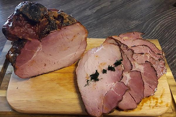 Roast Smoked Pork with Cherry and Pepper Glaze
