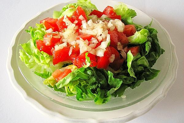 Romaine Lettuce with Tomato and Shallot Vinaigrette