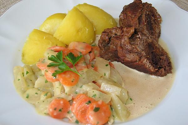 Root – Kohlrabi Vegetables in Parsley Sauce