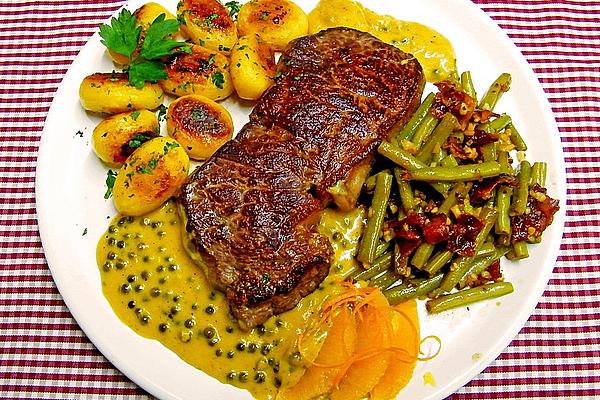 Rump Steak in Orange – Pepper – Sauce