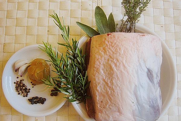 Saddle Of North Frisian Salt Meadow Lamb Roasted on Bone with Herb Marinade