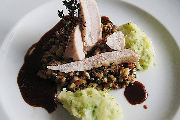 Saddle Of Rabbit on Mushroom Ragout